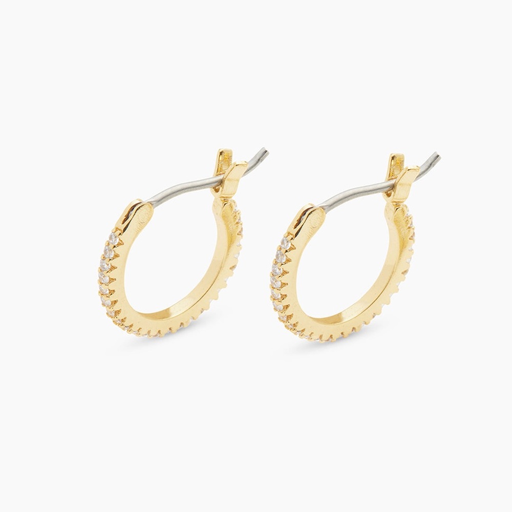 NWT Gorjana Jewelry Gold Shimmer Huggies